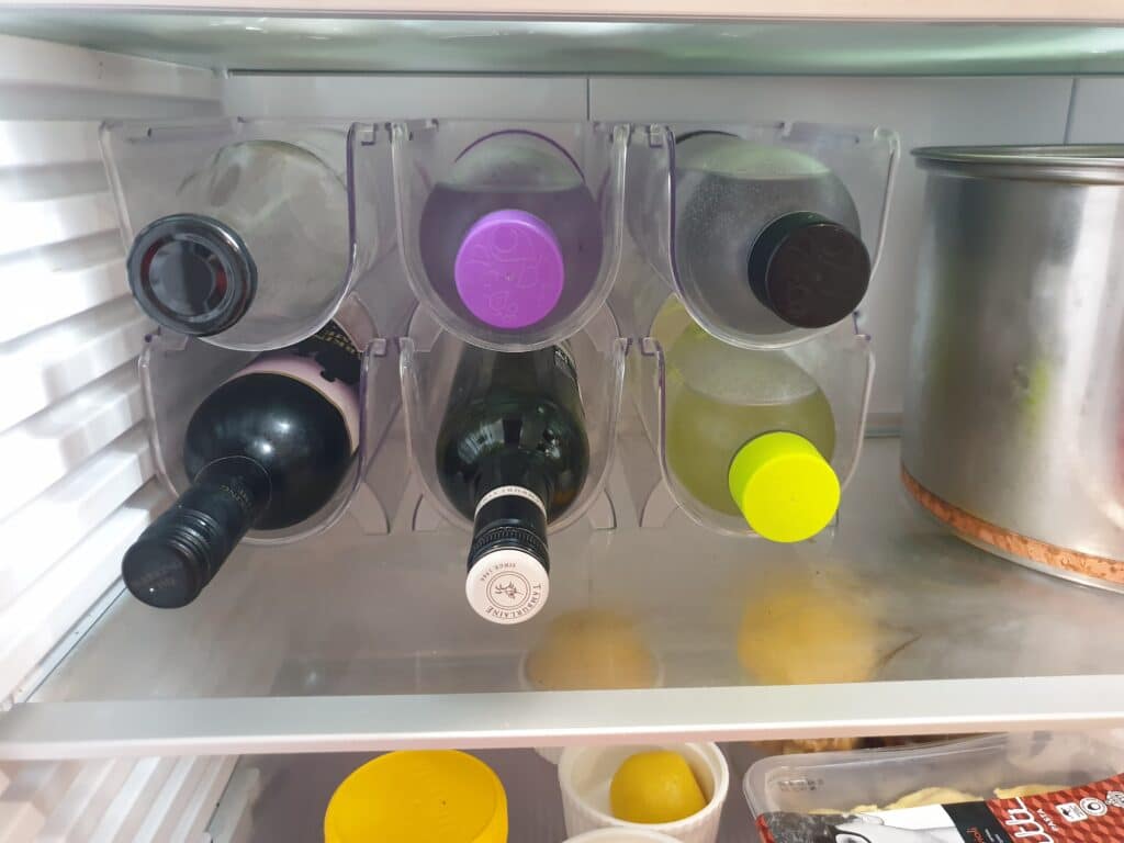 home storage tips bottle stacking in fridge