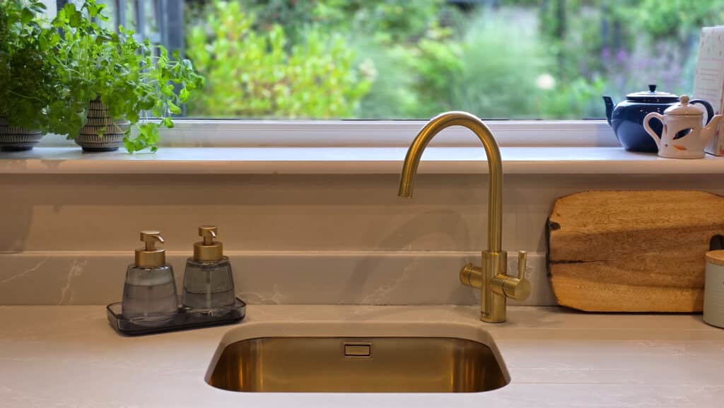 QETTLE boiling water tap review. QETTLE tap in brass