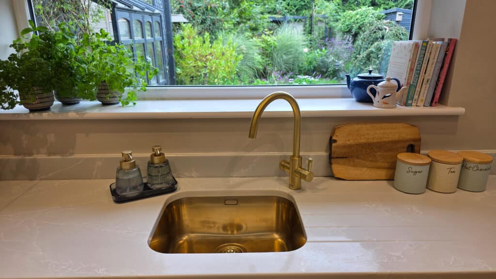 QETTLE boiling water tap review. QETTLE tap in brass