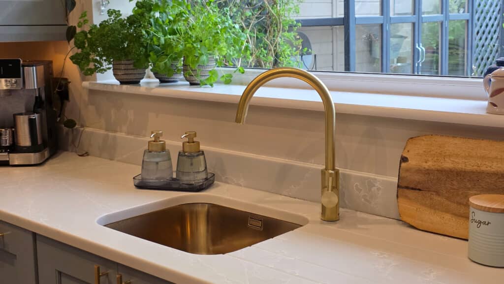 QETTLE boiling water tap review. QETTLE tap in brass