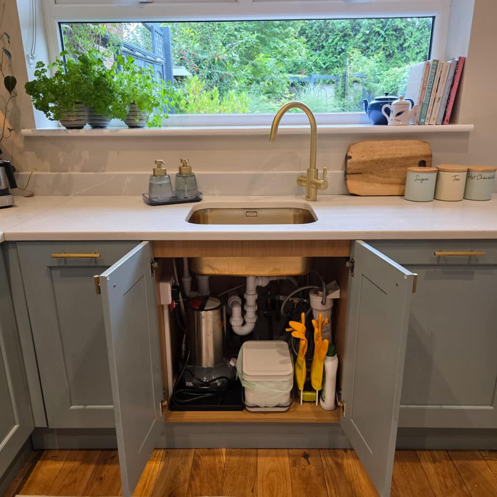 QETTLE boiling water tap review. QETTLE tap under sink space